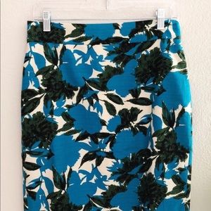Jcrew vibrant floral pencil skirt
